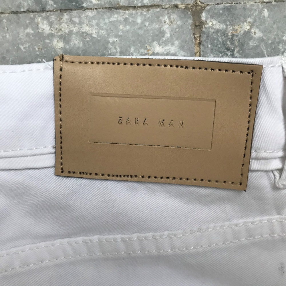 White Jeans Zara Denim Zara Man Pant Trouser Slim - Picture 6 of 8